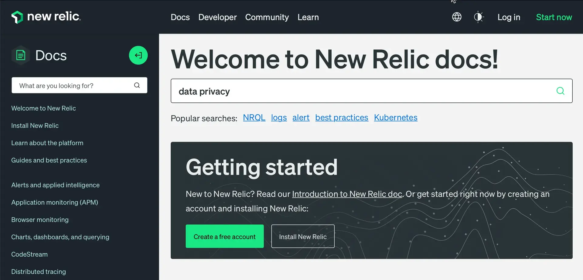 Docs site search Docs site search